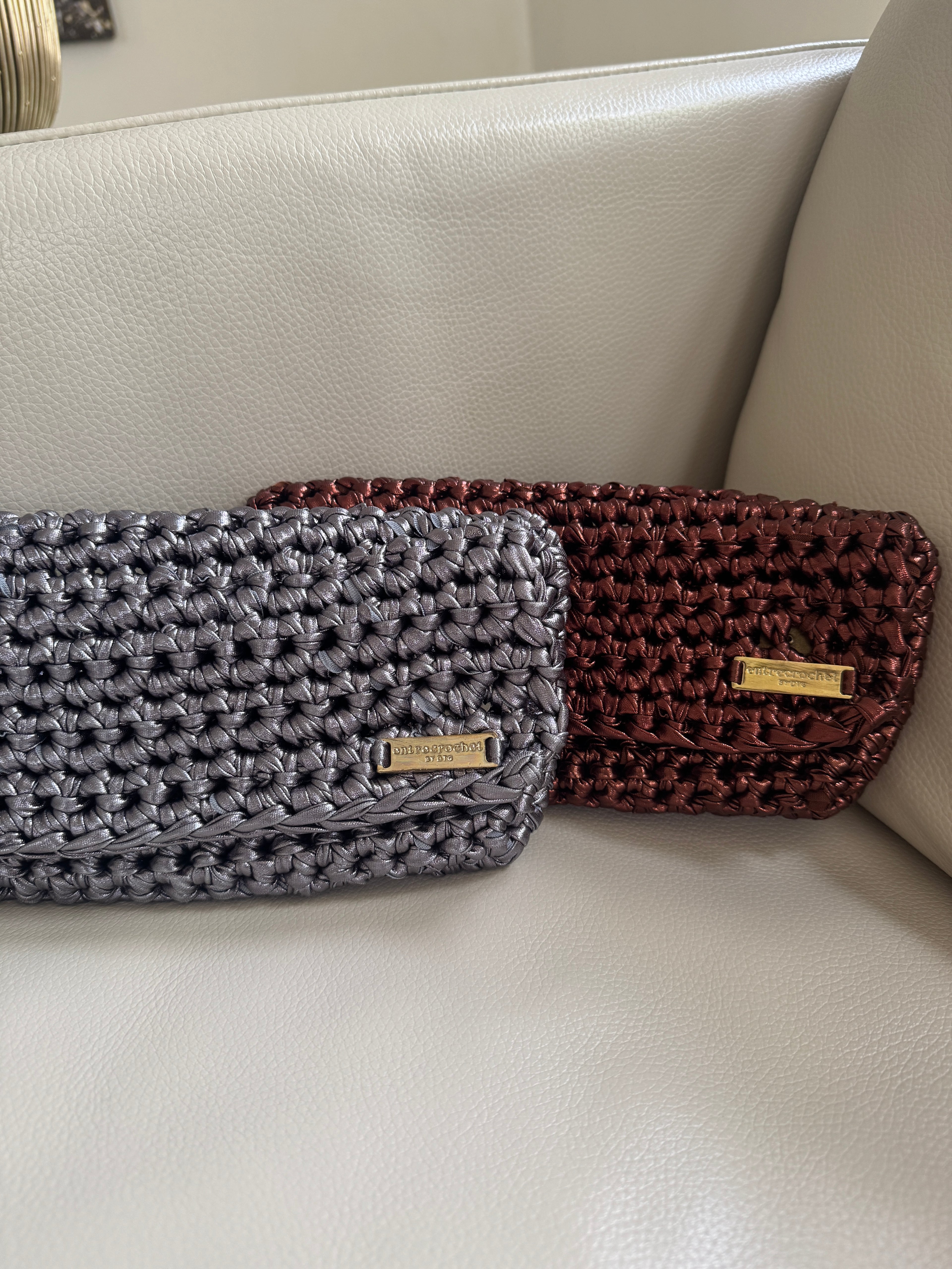 Metallic Flap Clutch