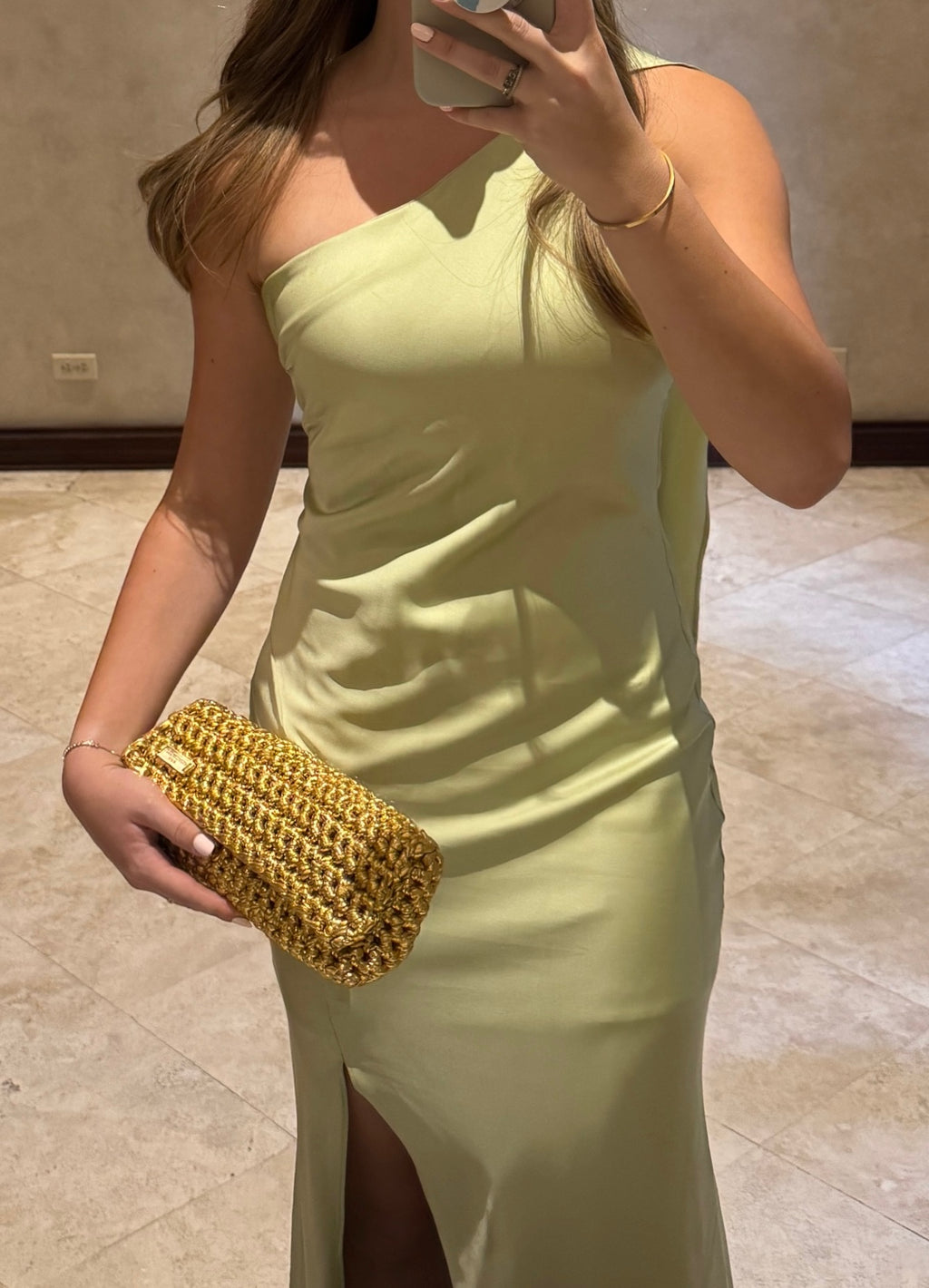 Metallic Flap Clutch