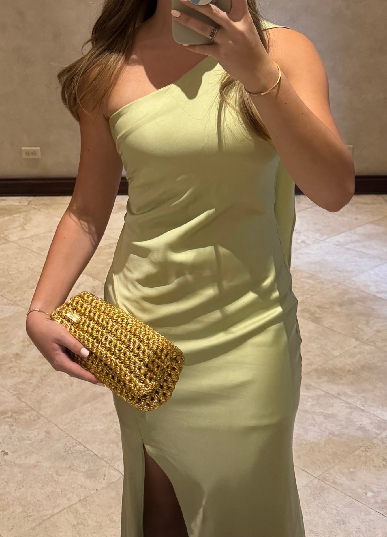 Metallic Flap Clutch