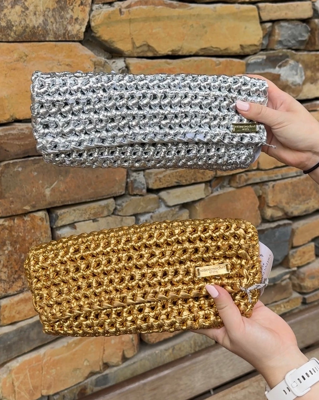 Metallic Flap Clutch